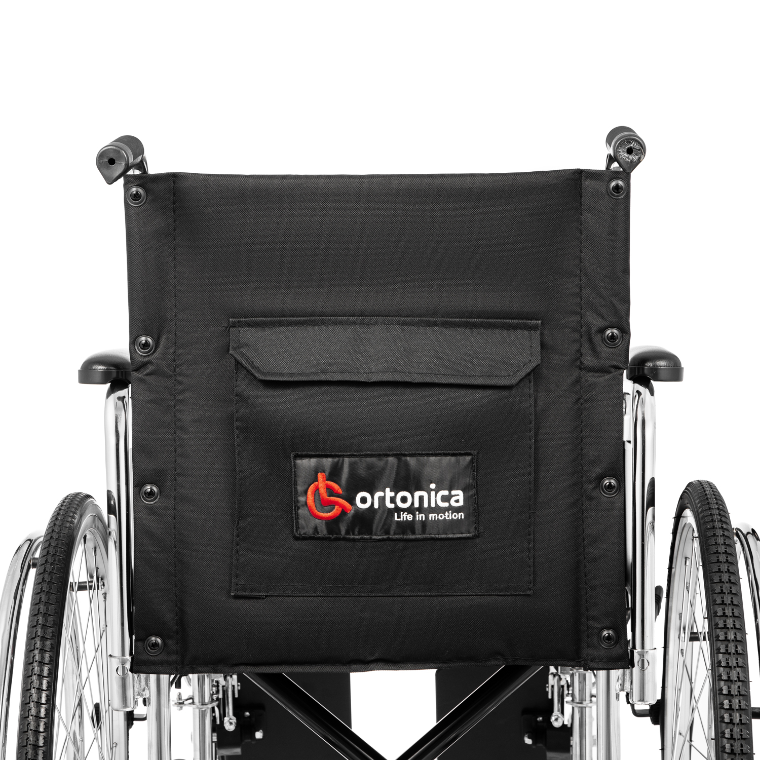 Кресло-коляска инвалидная ORTONICA Base 350 складная до 130кг (пневмошины, ширина сиденья 45,5см) - 10